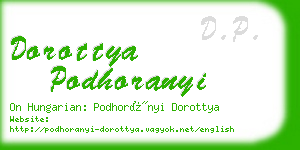 dorottya podhoranyi business card